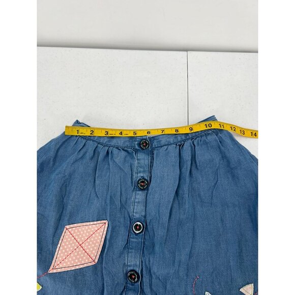 Matilda Jane Girls 8 Fly A Kite Skirt Chambray Pull On Button Front Whimsical - Picture 6 of 10